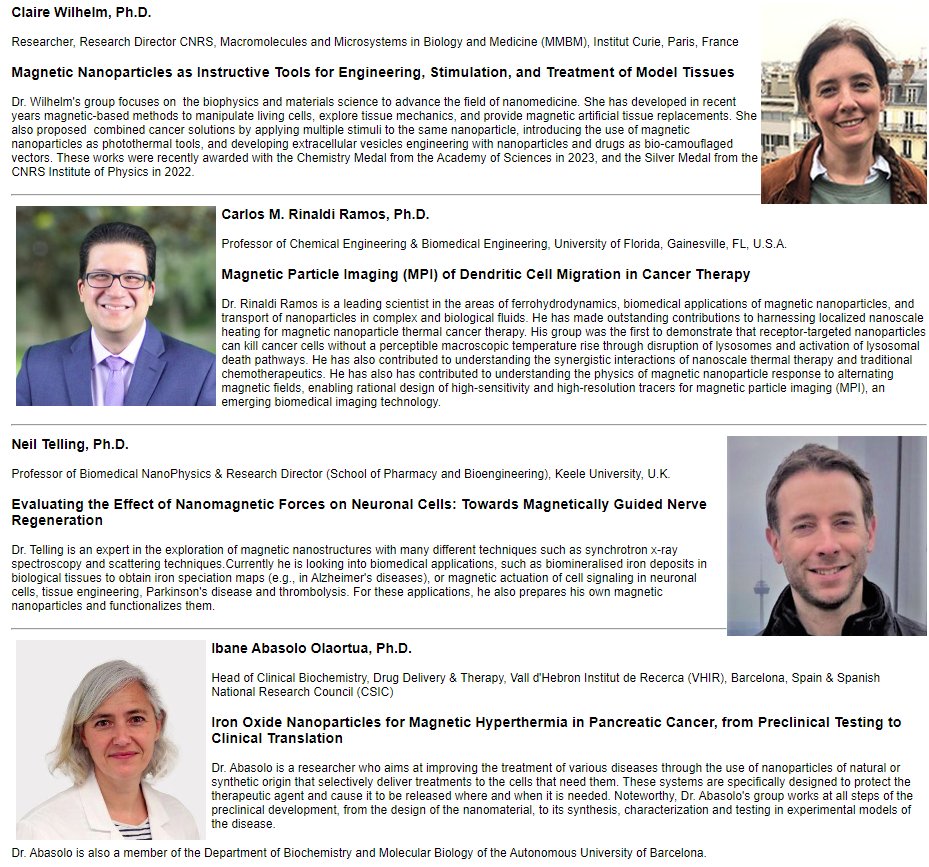 NanotechSolutions (@nanotechsoluti1) on Twitter photo 🤔 Do you want to meet the Invited Talks of the 14th Scientific and Clinical Applications of Magnetic Carriers Conference?
See you in <a href="/magmeet24/">Magmeeting2024</a>
Click here 👇👇👇
magneticmicrosphere.com/meeting-fourte… 🤔 Do you want to meet the Invited Talks of the 14th Scientific and Clinical Applications of Magnetic Carriers Conference?
See you in <a href="/magmeet24/">Magmeeting2024</a>
Click here 👇👇👇
magneticmicrosphere.com/meeting-fourte…