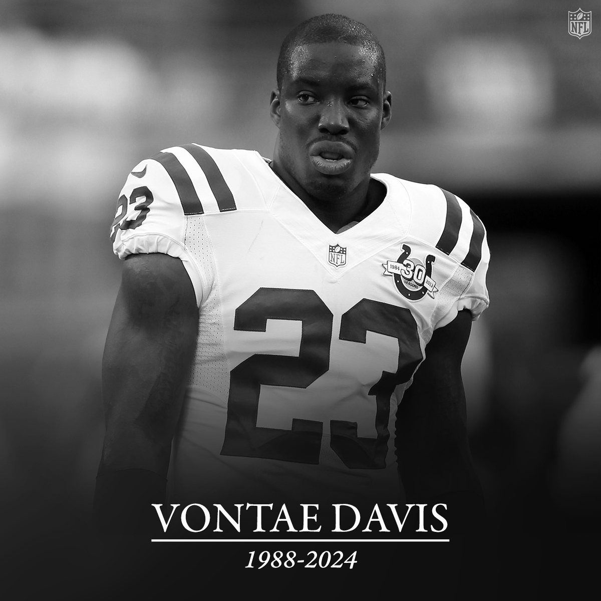 The NFL is heartbroken to hear about the passing of Vontae Davis. Our thoughts are with his family and loved ones. ❤️🕊️