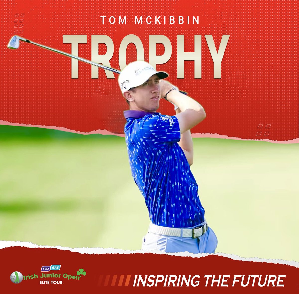 Delighted to announce the Tom McKibbin Trophy which will be presented to our 'Flogas Irish Junior Open Elite Tour' Champion 🏆 From our Junior Champion to a DP World Tour Champion its an honour to have Tom put his name to this trophy which will inspire the future generations ⛳️