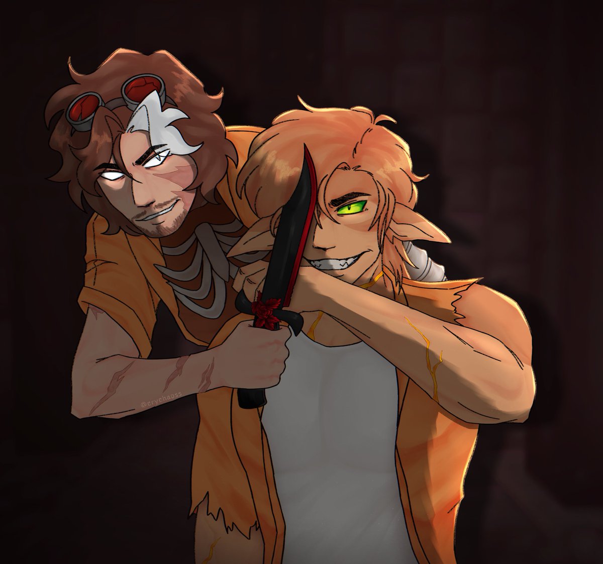 crychaoss's tweet photo. "This lust is a burden that we both share"
#QSMP #qsmpfanart #cellbitfanart #foolishfanart #foolishgamersfanart #castleduo #QSMPPrison https://t.co/b8KRfAV6W9