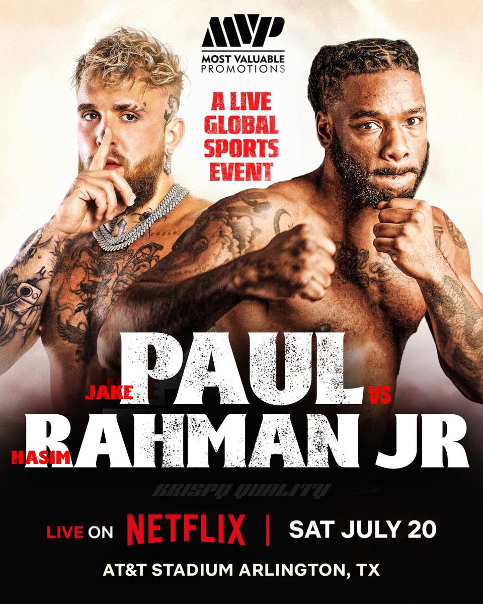 _HasimRahmanJr's tweet photo. I am thrilled to share some breaking news with all of you. As many of you know, Mike Tyson has unfortunately not been approved by the commission for his highly anticipated bout with Jake Paul. However, I am delighted to announce that I have been selected as the replacement, with ample time to prepare for this momentous event.

First and foremost, I want to extend my deepest gratitude to everyone who doubted and said that this fight would never come to fruition. Your skepticism only fueled my determination to make this opportunity a reality. To all my supporters and sponsors, thank you for standing by me and believing in my abilities. Your unwavering support means the world to me.

As I embark on this incredible journey, I am confident that I will emerge victorious in the ring. With a full training camp ahead of me, I am more than ready to showcase my skills and prove that I am a force to be reckoned with. I will leave no stone unturned in my preparation, and I am committed to giving my all in this fight.

To all of you, my fellow sports enthusiasts, I want to express my appreciation for your good spirits and encouragement. Your enthusiasm fuels my passion for this sport, and I am truly grateful for each and every one of you. Thank you once again for your support and well wishes. Together, we will make history in the ring.

As we look forward to the upcoming bout, let's make this April Fools Day one to remember, and bring some light to the fact that this is what fights fans should be getting! 😉👊🏾