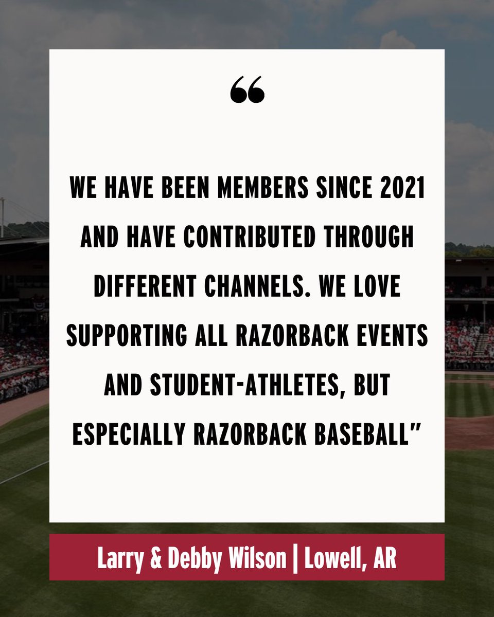 RazorFoundation's tweet image. We are so grateful for Larry and Debby’s unwavering support as members of the Razorback Foundation. Your dedication helps us achieve greatness🐗🙌🏼 #OneRazorback #WPS