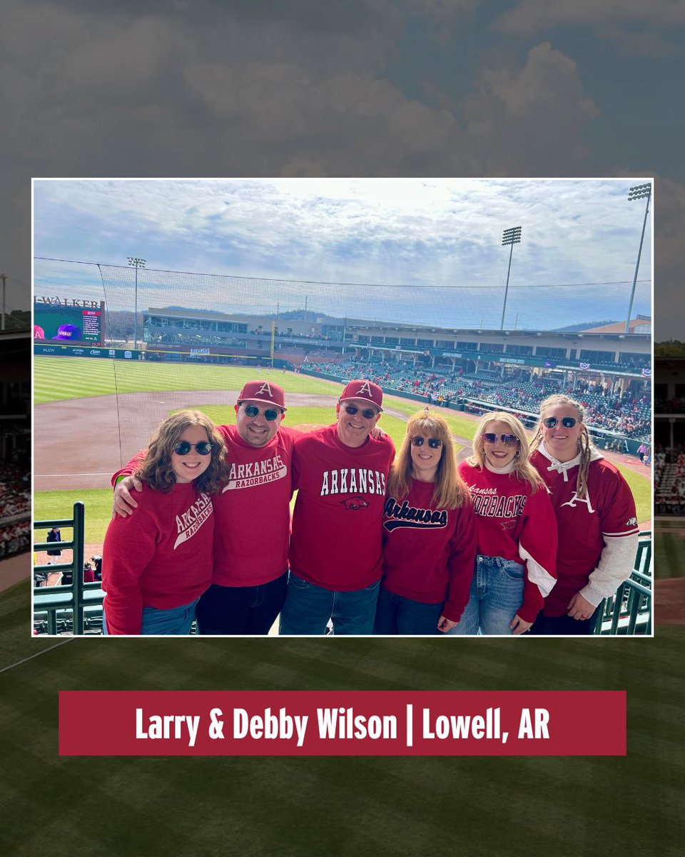 RazorFoundation's tweet image. We are so grateful for Larry and Debby’s unwavering support as members of the Razorback Foundation. Your dedication helps us achieve greatness🐗🙌🏼 #OneRazorback #WPS