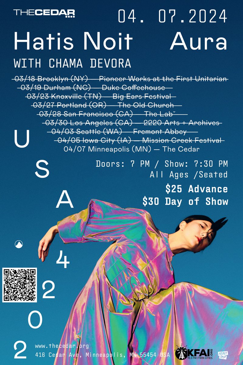 🔊TONIGHT at The Cedar: @hatis_noit with Chama Devora (Crystal Myslajek + Liz Draper) Doors: 7:00 PM / Show: 7:30 PM $30 Day of Show 🎟️Get tickets: bit.ly/3QuWb52