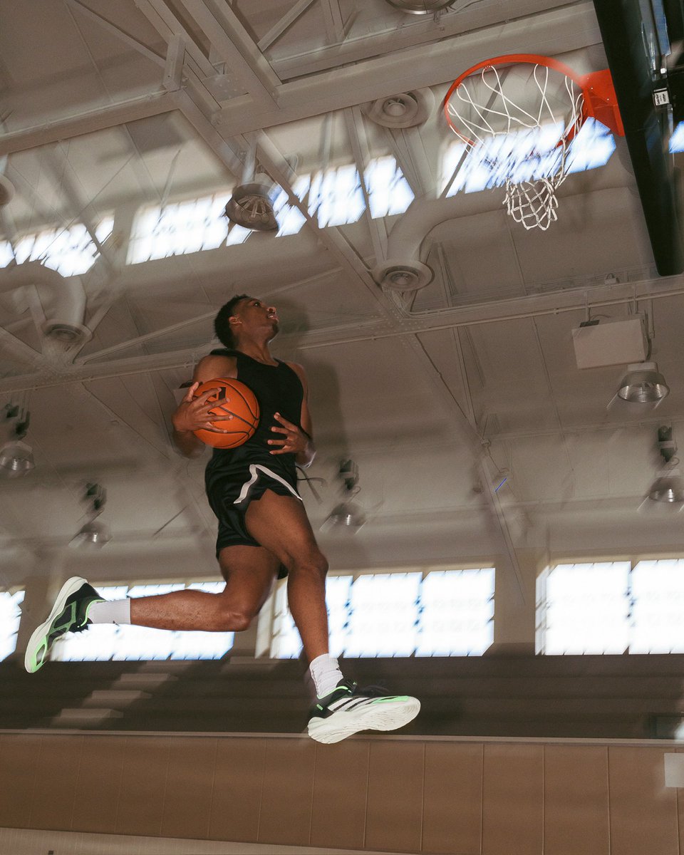 Darryn Peterson is For the Fast. Adizero Select 2.0 Green Spark is available now on adidas.com and select adidas stores. #ForTheFast #adidasBasketball