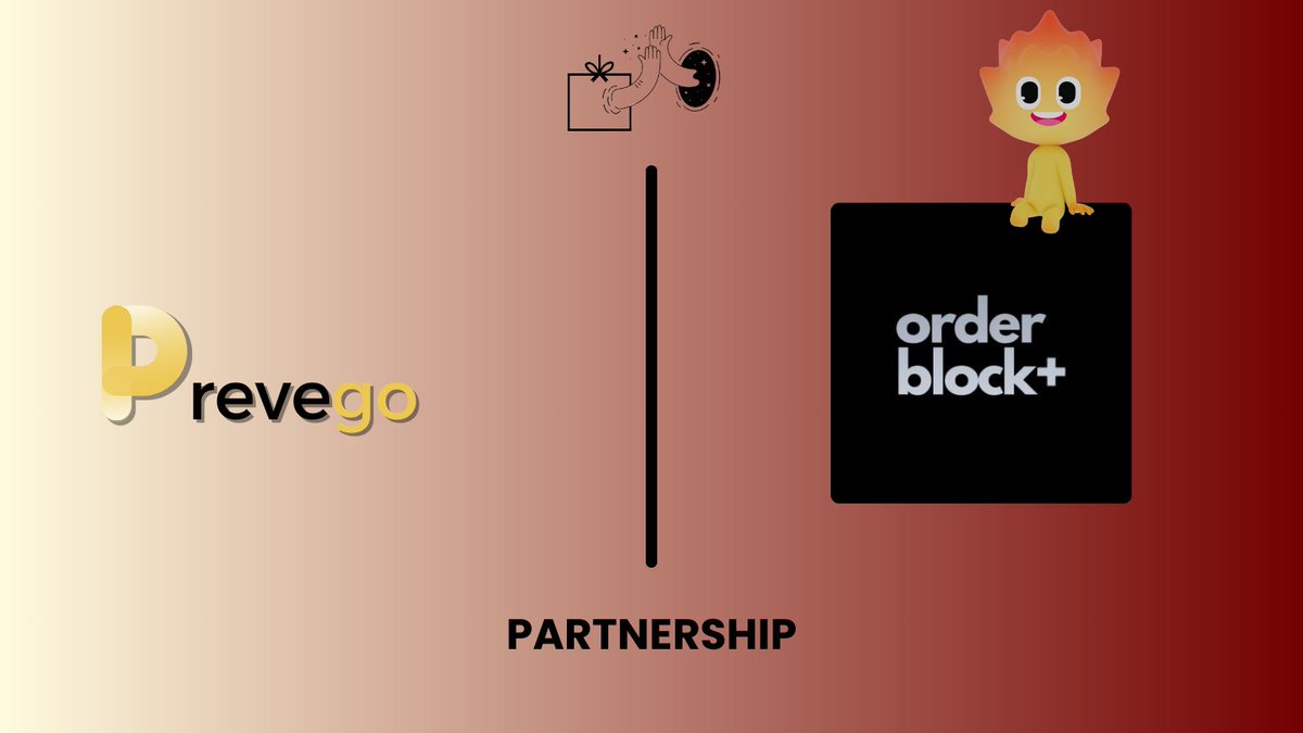 NEW PARTNERSHIP 🎉 Prevego is once again joining forces with a very valuable and successful community🚀 We have combined our forces with @orderblockk, which has proven itself in the trading field💪 ALL OF ORDER BLOCK'S GIVEAWAYS ARE NOW ON PREVEGO🧡 #GoToPreveGo #partnership