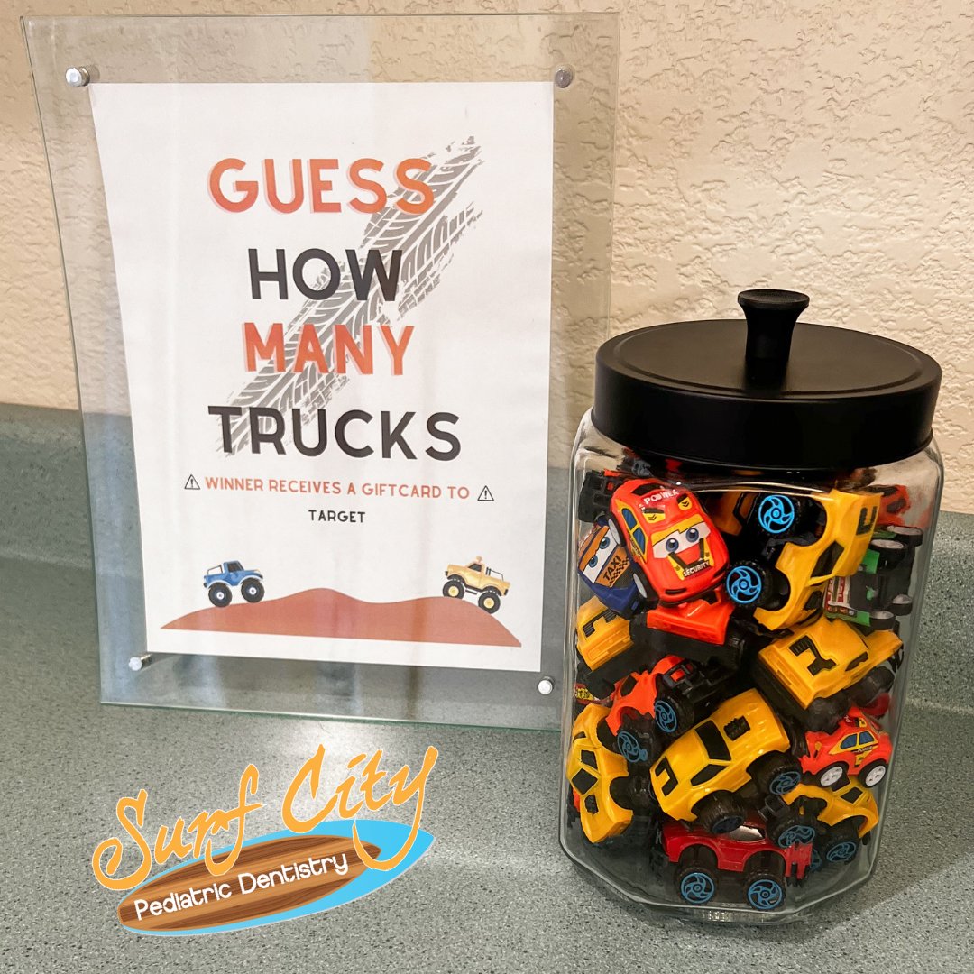 🚨April Contest Alert 🚨 Schedule your appointment in April and guess how many Trucks are in the jar! Winner will receive a gift card to Target🛻🚚