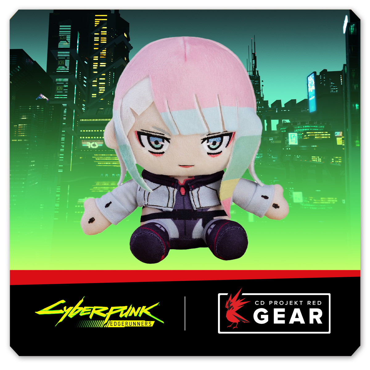 Meet your new partner in crime! This lovable figure brings a plush take on the elite netrunner, Lucy, transporting her from the deadly underworld of the @CyberpunkGame @Edgerunners anime and implanting her right into your heart! gear.cdprojektred.com/products/cyber…