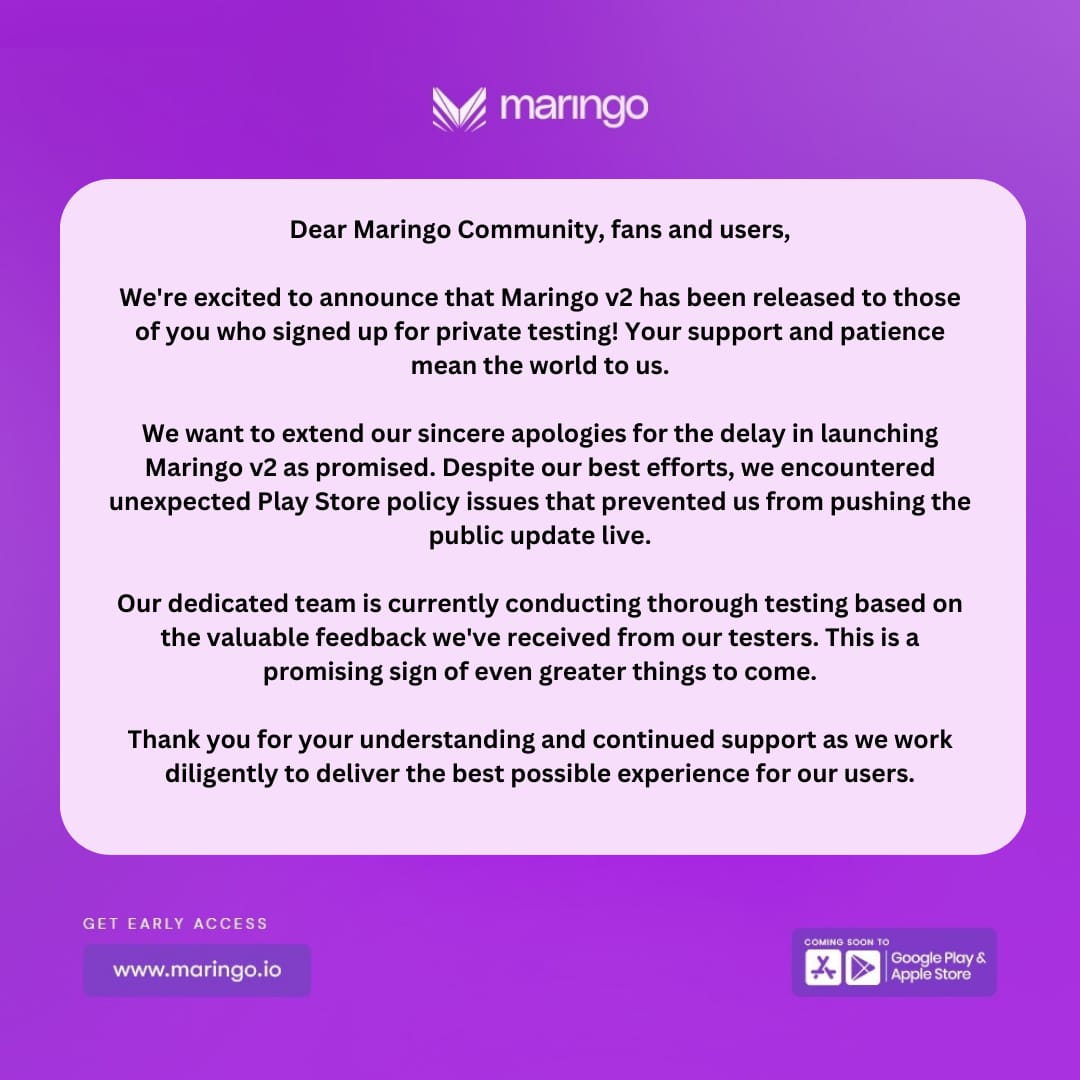 Maringo App (Beta) tweet media