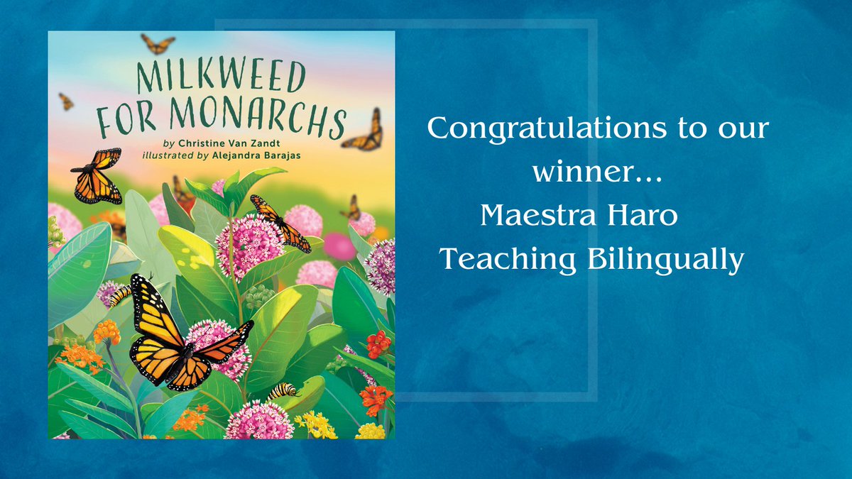 🦋🌟 Exciting Announcement Alert! 📚 We have a winner for our Milkweed Butterfly Picture Book Giveaway! 🦋🎉 Congratulations @teachingbilingually ✨ A heartfelt thank you to everyone who participated in our giveaway! 🙏 Stay tuned for more exciting giveaways✨