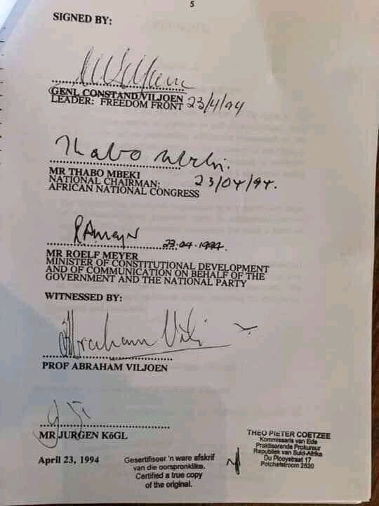 themankhosi's tweet image. Thabo Mbeki signed Secret Deals with FW de Klerk that LAND and ECONOMY will never go to Bantu South Africans.

#VoteMK2024