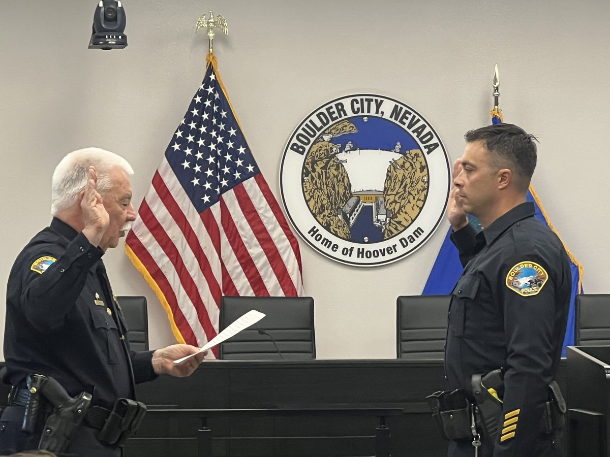 Congratulations to our new officer in the Boulder City Police Dept.