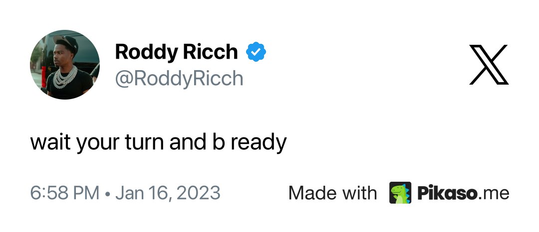 Pikaso (@pikaso_me) on Twitter photo @goddynew1 <a href="/RoddyRicch/">Roddy Ricch</a> Enjoy your screenshot and...
Get 10 stickers for $1: stickermule.com/pikaso @goddynew1 <a href="/RoddyRicch/">Roddy Ricch</a> Enjoy your screenshot and...
Get 10 stickers for $1: stickermule.com/pikaso