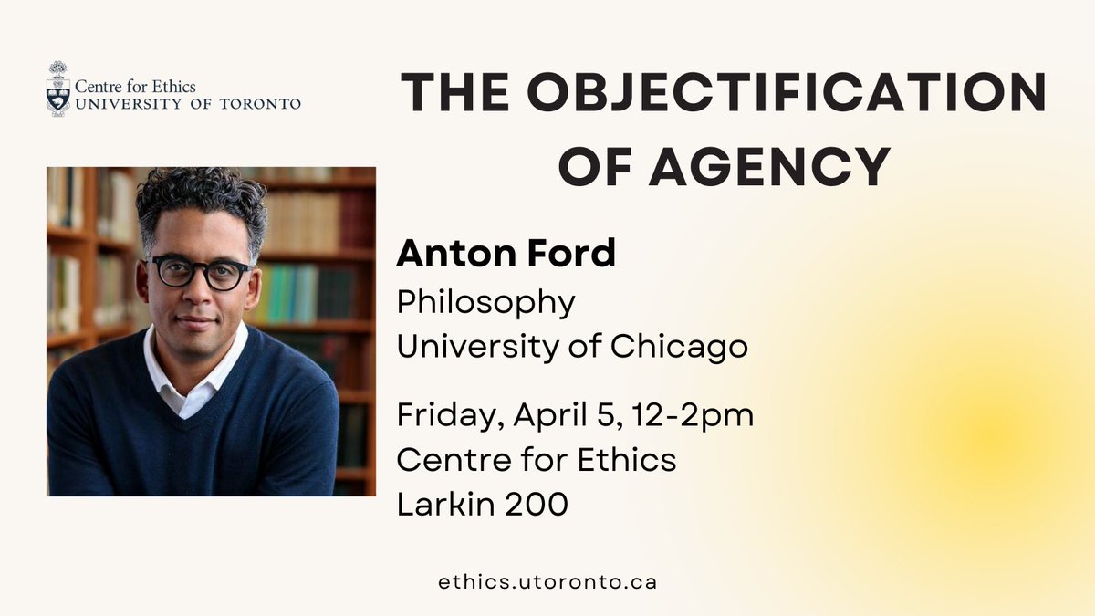 🌟 This Friday, April 5, 12-2 PM, join Anton Ford for a deep dive into 'The Objectification of Agency.' Are we subjects in actions or objects of thought? Explore action theory and value theory through the lens of analytic philosophy. See you there! 🧠