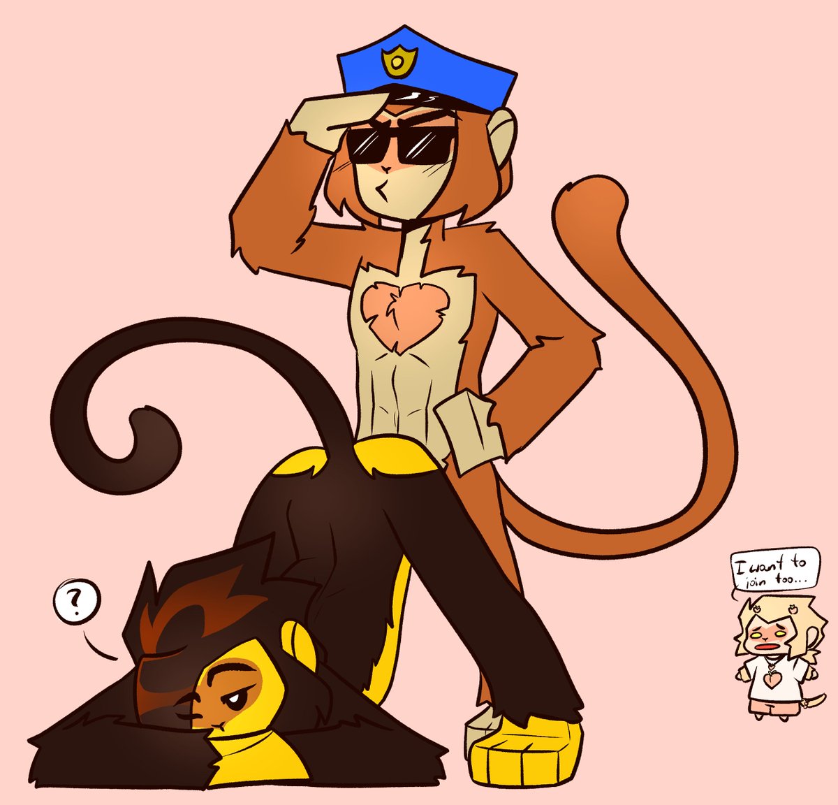 #peachynoodles #monkiesin What are they doing? ✨😎