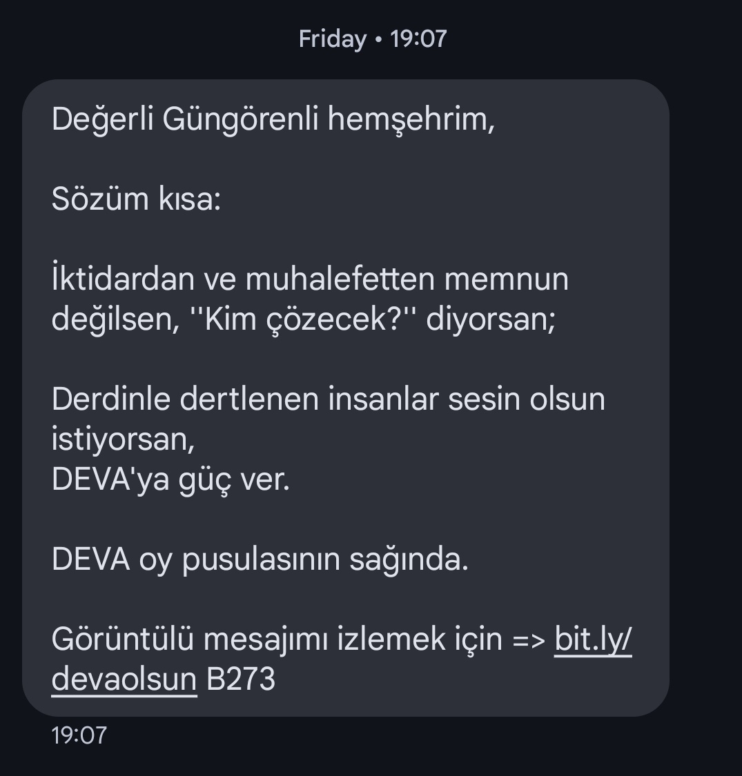 ignorelaniyorum cumadan beri