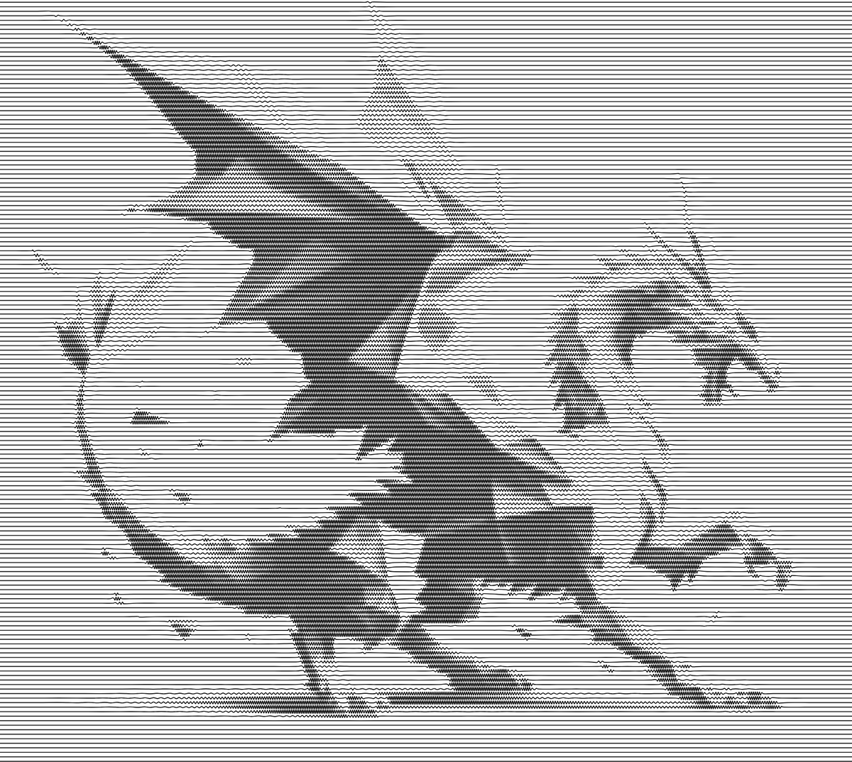 edabot's tweet image. Using the low poly style can make for some nice solid grayscale sections @BantamTools #NextDraw