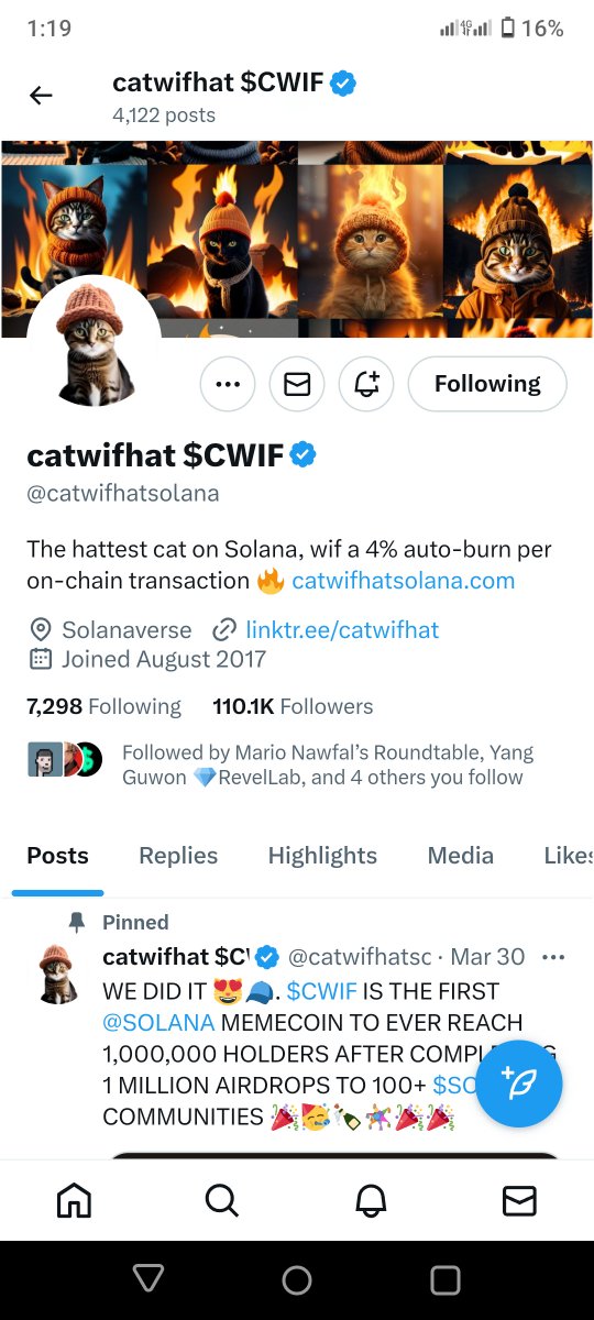 <a href="/CodeMeow777/">CodeMeow</a> <a href="/catwifhatsolana/">Catwifhat $CWIF</a> <a href="/CWIFARMY/">$CWIF Army 🎩</a> <a href="/I_Be_Wild_Will/">Good bye for good. be blessed</a> <a href="/SwttAdeline/">SwtAdeline 🎩</a> <a href="/AlcieToo/">Alcie</a> @NFTSILVER3 <a href="/OmarOurf/">Omar Ourf</a> Wow really amazing project and great event announced team and community 
#catwifhat and $CWIF
Love for us support 👌👌♥️
Join all
<a href="/hasu22604/">Sowrob</a> 
<a href="/Anisur551/">Md Anisur Rahman</a> 
@mdh