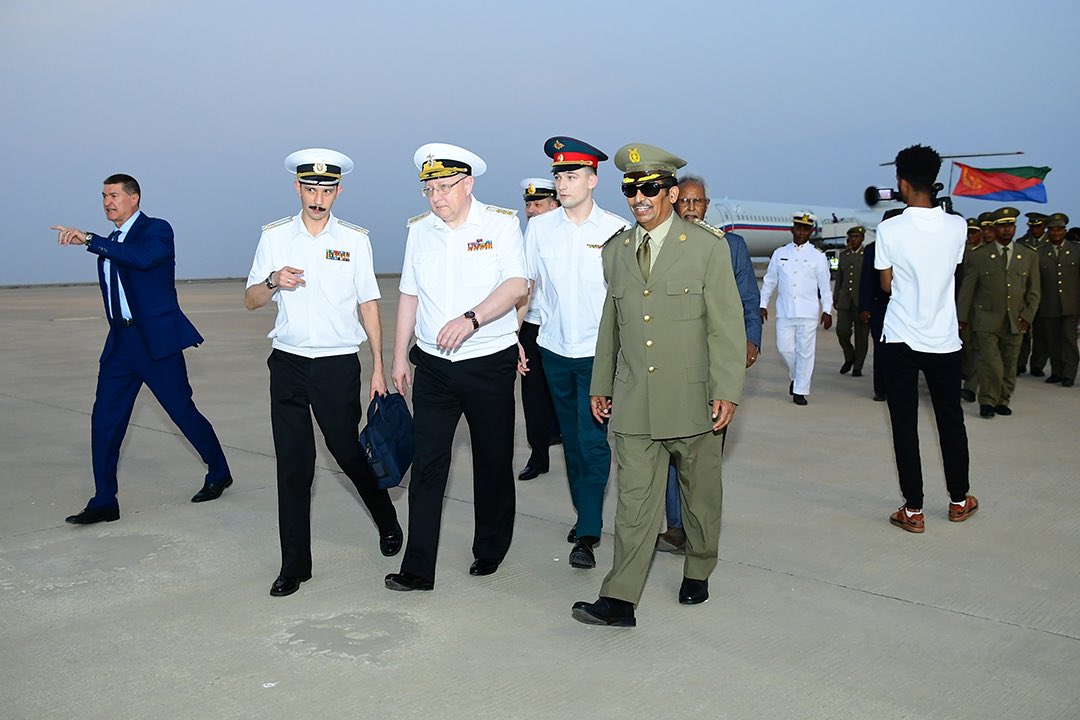 Delegation led by Deputy Commander-in-Chief of Russian Navy, Vice Admiral Vladimir Kasatonov, arrived in Massawa in late afternoon hours today. 🇪🇷🇷🇺