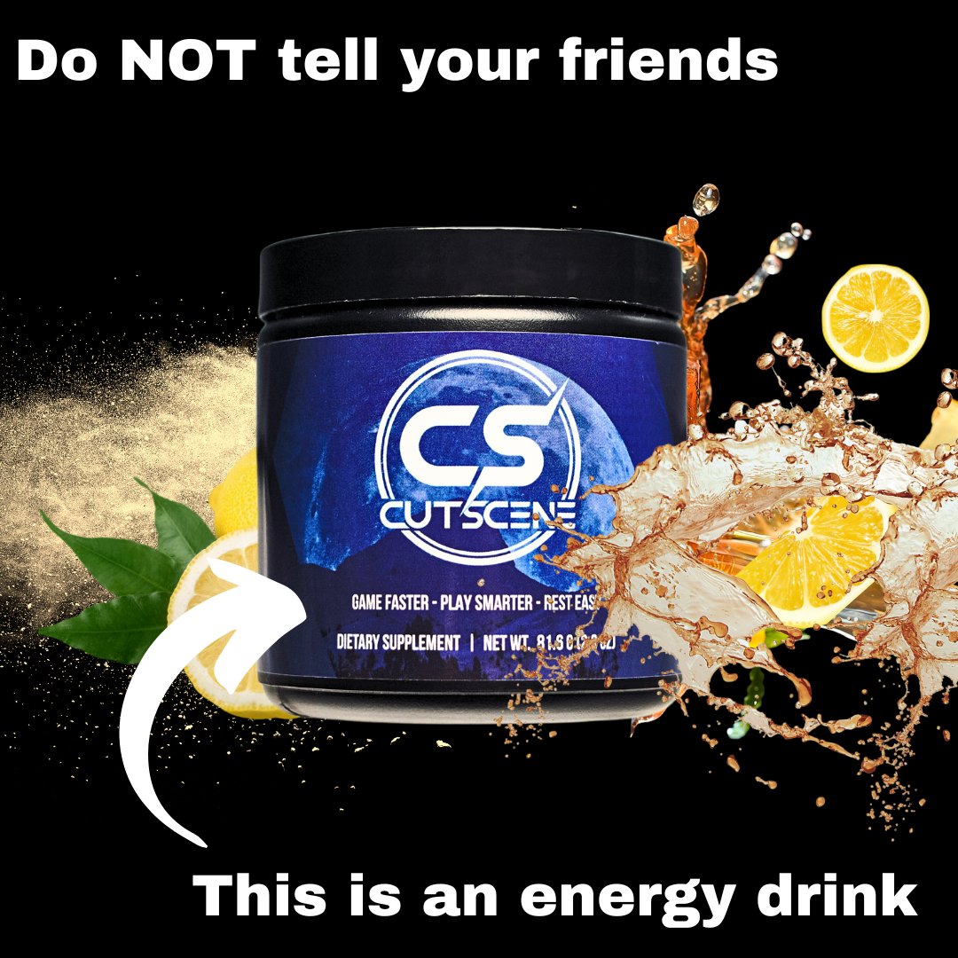 CutSceneSleep's tweet image. APRIL 1ST PSA: Do NOT give our lemonade ice tea, gamer focused, sleep-aid drink mix to your friends and tell them it's an energy drink.