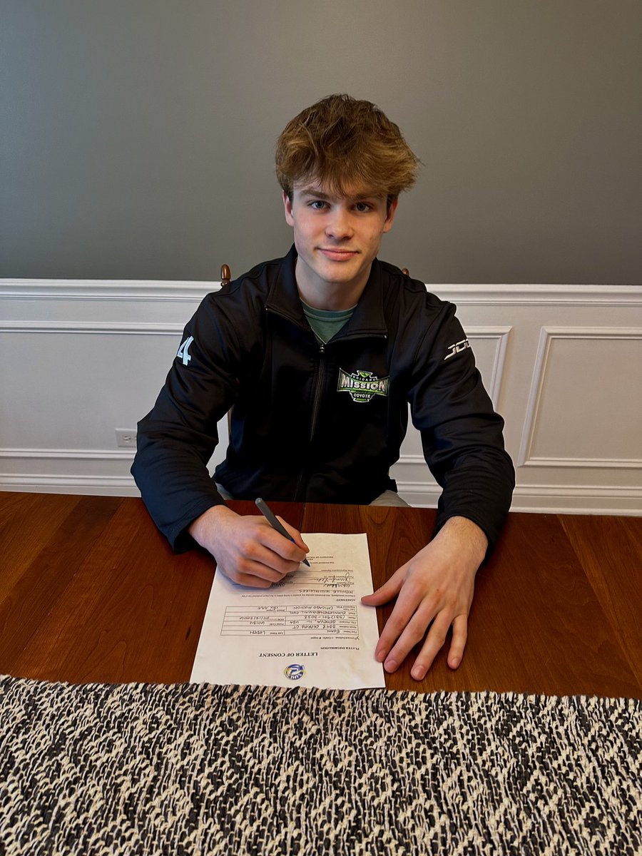 *Melville Millionaires commitment* We are excited to announce the signing of Chicago Mission U18 forward Evan Leden to a letter of intent for the 2024/25 season! #sjhl #gomills