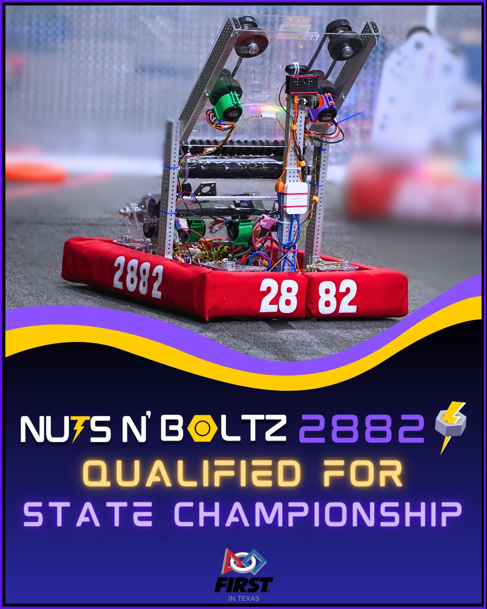 #MRHSrobotics FRC 2882 qualified for @FIRSTinTexas State Championship for the second year in a row! Congrats to all qualifying teams, including ALL @katyisd teams! This is the first time ALL FRC teams in #KatyISD qualified for the State Championship and we're super excited!
