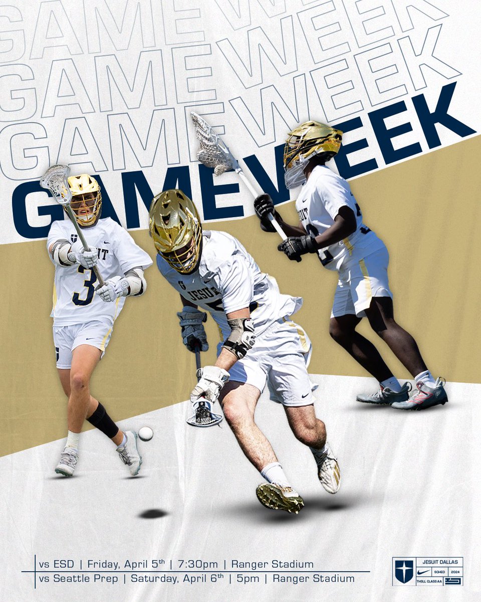 GAME WEEK: Jesuit takes on ESD this Friday April 5th at 7:30pm then battles Seattle Prep on Saturday April 6th at 5pm #AMDG