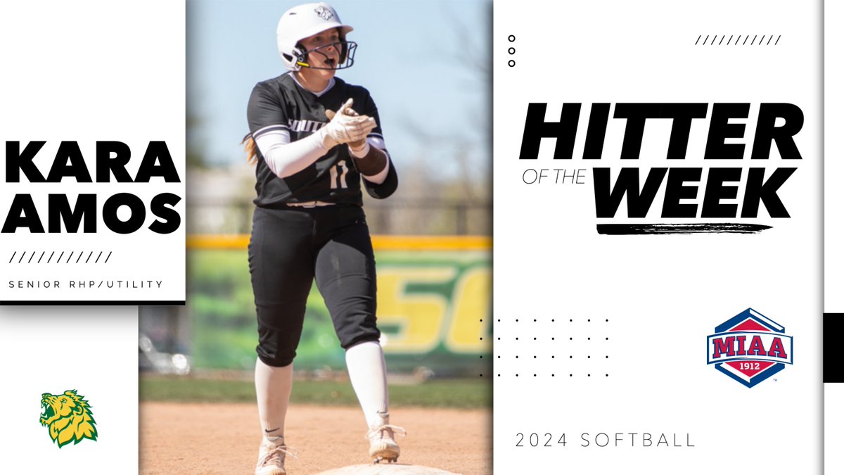 Missouri Southern's Kara Amos had a weekend in the box. She's our newest 𝙈𝙄𝘼𝘼 𝙃𝙄𝙏𝙏𝙀𝙍 𝙊𝙁 𝙏𝙃𝙀 𝙒𝙀𝙀𝙆 ⤵️

🔥 .857 Batting Average
🔥 .900 On-Base Percentage
🔥 1.857 Slugging Percentage

📰 bit.ly/3TZIyOt
#BringYourAGame