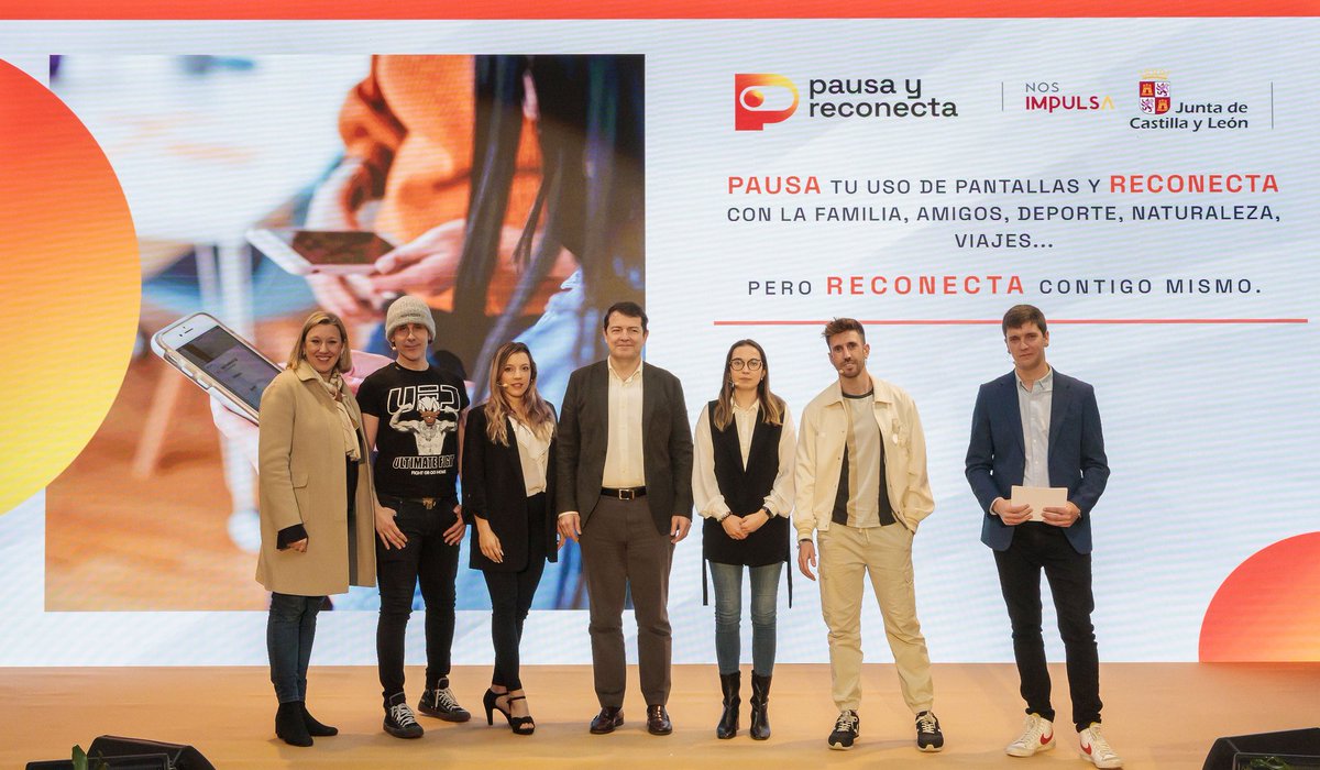 📳 ¡Hoy hemos asistido a la presentación del proyecto Pausa y Reconecta! Trabajamos en colaboración con la Junta de Castilla y León y @afedecyl_oficial para prevenir las adicciones entre la juventud de la comunidad