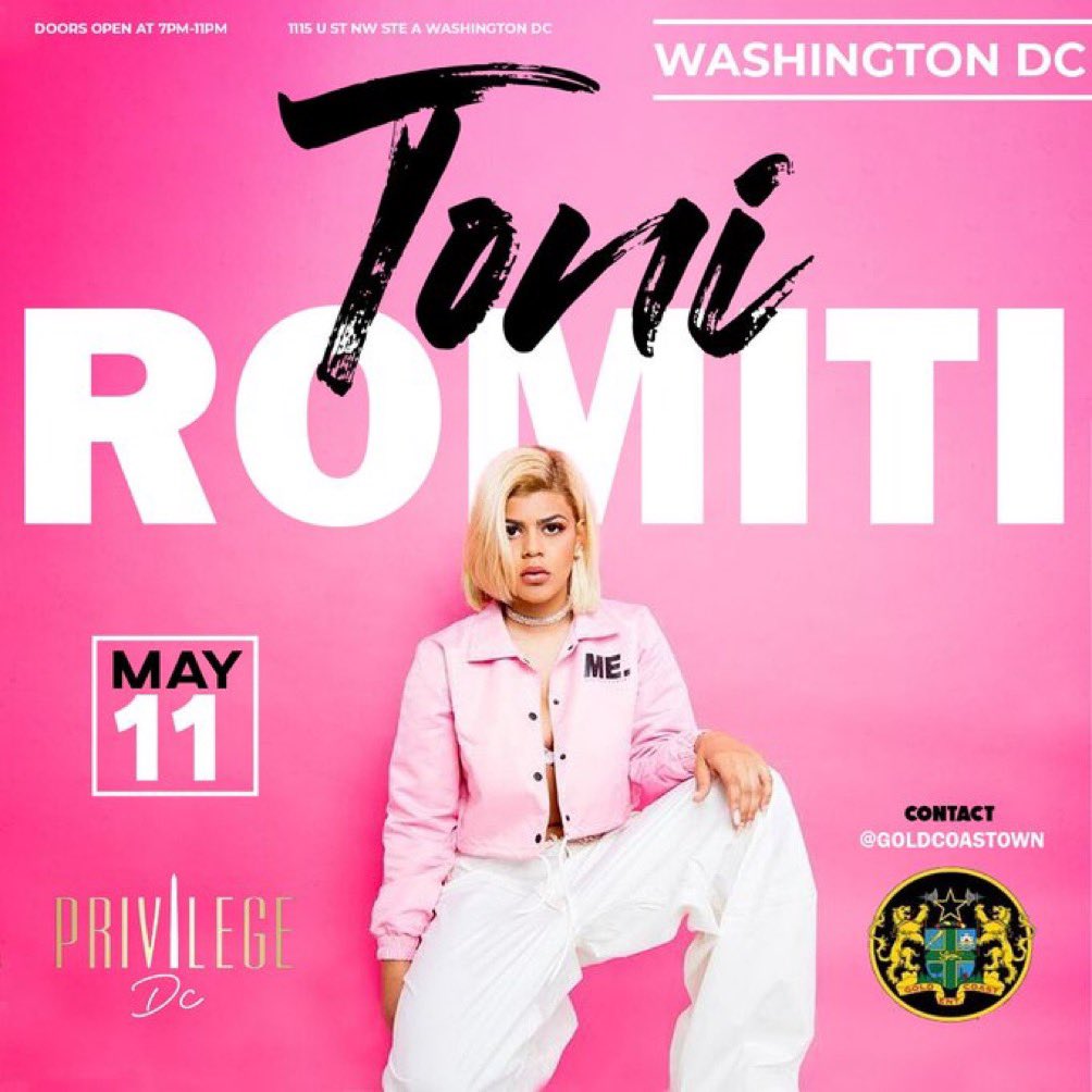 Washington DC I’m coming for the 10 year anniversary tour, may 11th tickets on sale now. eventbrite.com/e/toni-romiti-…