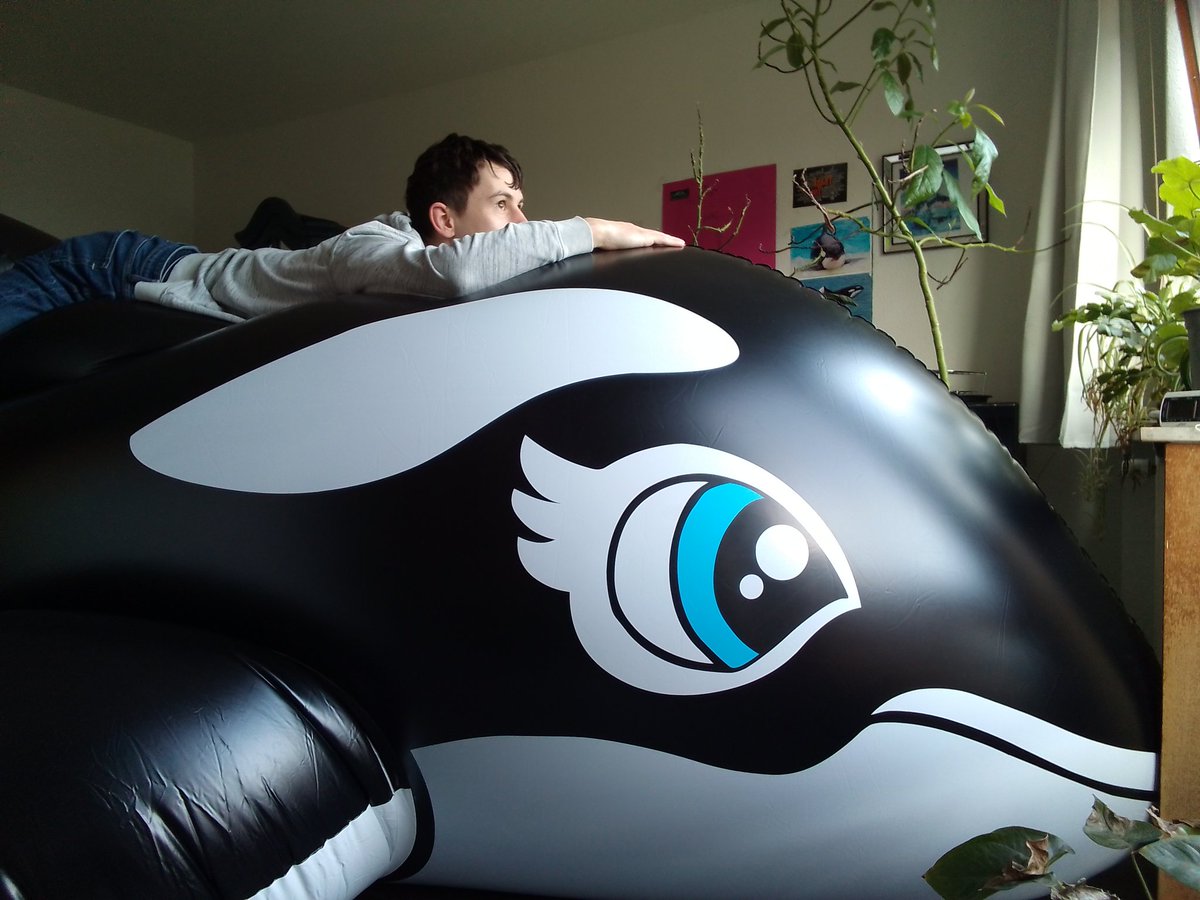 @Whaler81Ace @Inflatederotica So cute I have this 5m matt Orca from IW myself and he is so soft 😍🖤🤍🐳🥺🙏🏻