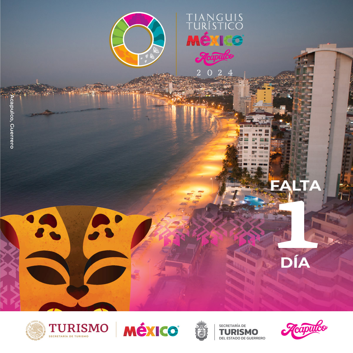 ¡Mañana comienza el #TianguisTurístico! 🕺💃🥳 ¡#Guerrero ya está listo para recibir a toda la familia turística en el #TianguisTuristico2024! 👏 No te pierdas los seminarios virtuales, premiaciones y más actividades que tenemos preparadas para la 48 edición de este gran evento