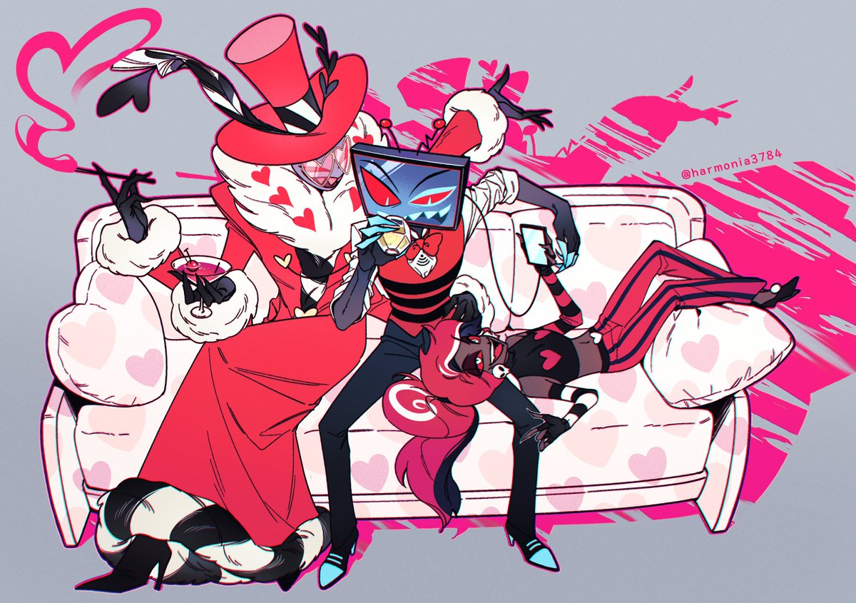 「복닥복닥 #HazbinHotel #VEES 」|하르모니아のイラスト