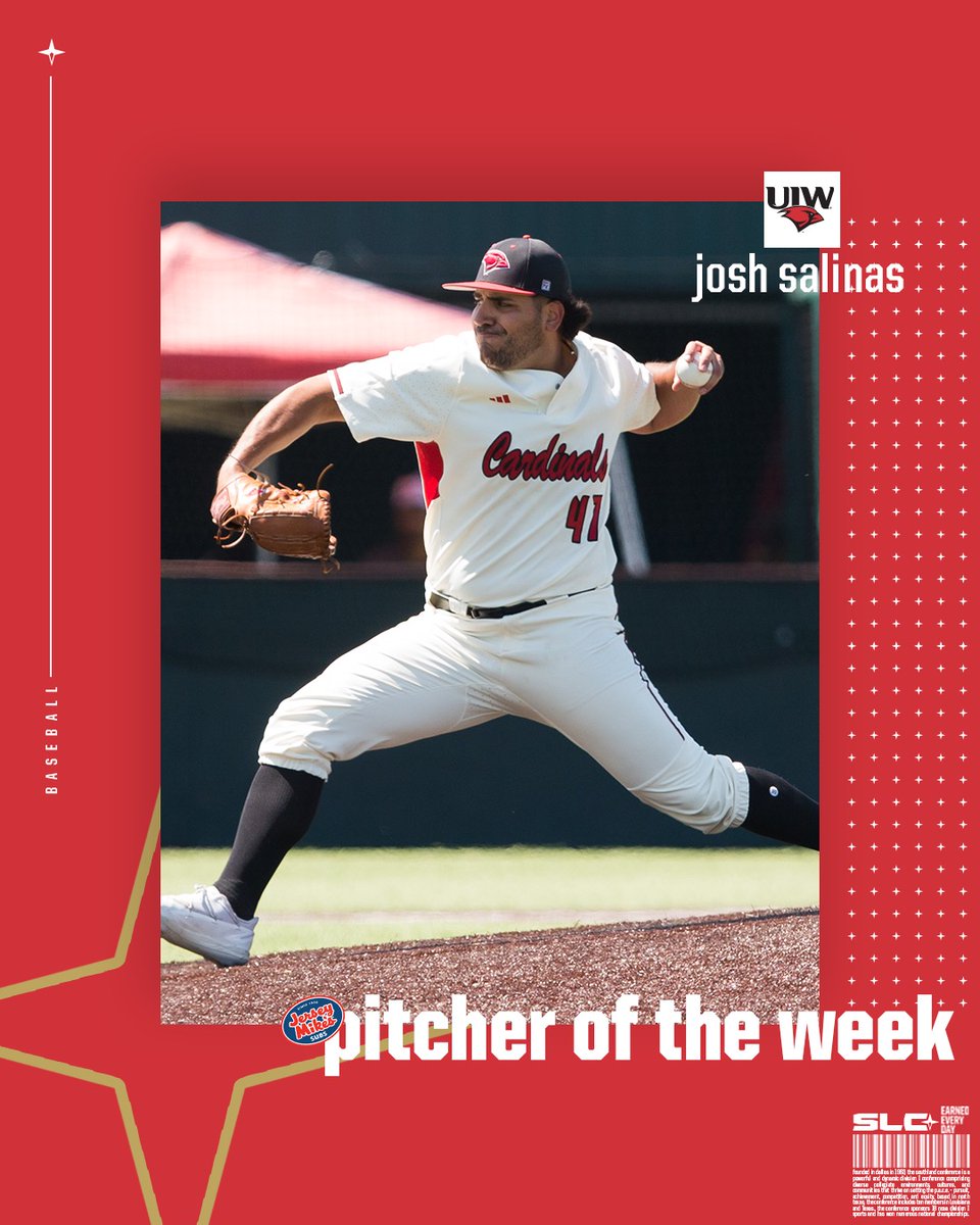 SHUT DOWN SALINAS!! He tallied 10 strikeouts and a complete-game shutout on Friday. And now he is your @jerseymikes Southland Baseball Pitcher of the Week! #EarnedEveryDay