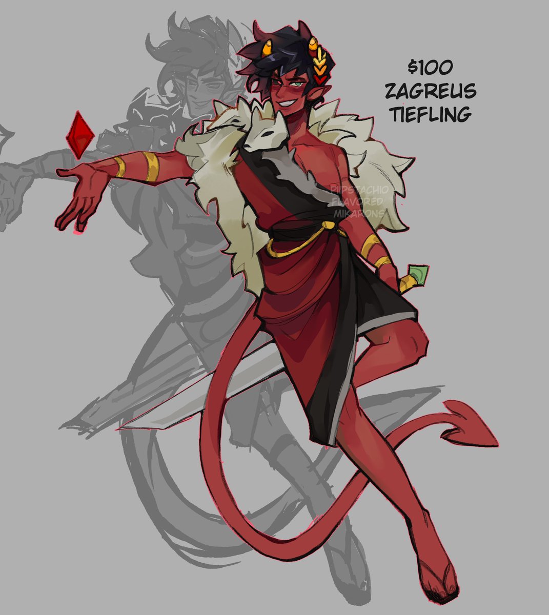 「Zagreus tiefling adopt/adoptable is now 」|LUCI @ DnD Brainrotのイラスト