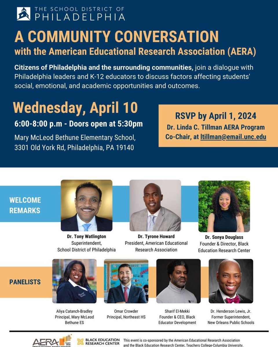 Register for this important conversation with <a href="/PHLschools/">Philadelphia Schools</a> and <a href="/AERA_EdResearch/">AERA</a> on April 10th. Try to reserve a spot today! forms.office.com/pages/response…