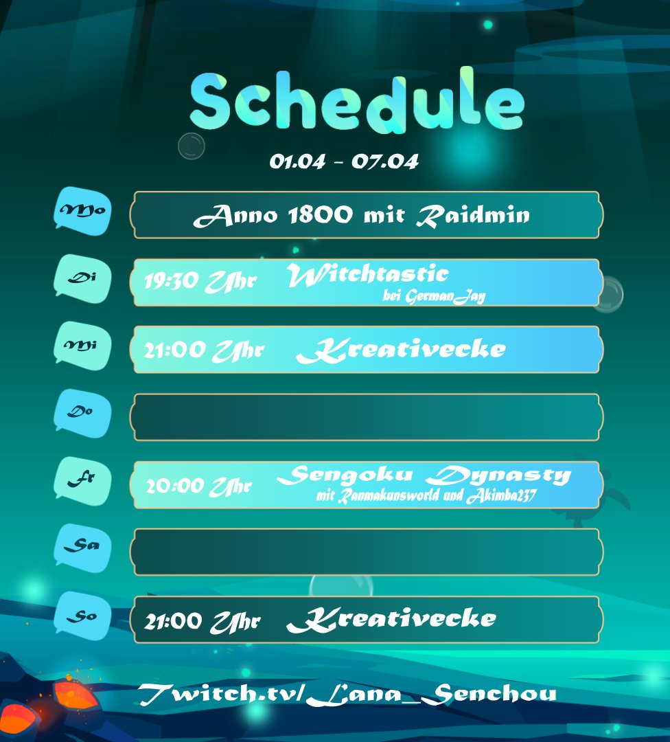 Lana_Senchou's tweet photo. Ahoy! Zeit für neue #streams diese Woche, kommt an Board ;)
https://t.co/qEOF1eCMJs
#anno1800 #kreativecke #Art #crafting #sengokudynasty #cozyvibes #creativestreamer #streamergirls #twitchgermany #TwitchStreamers #twitchpush #twitchtv #kleinestreamer #TwitchDE https://t.co/6mhUKQAgjz