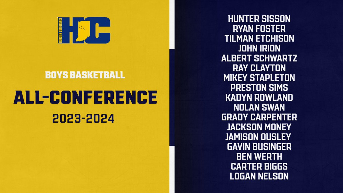 Basketball season is officially over, but take a look at the Hoosier Conference All Conference athletes below! ⬇️