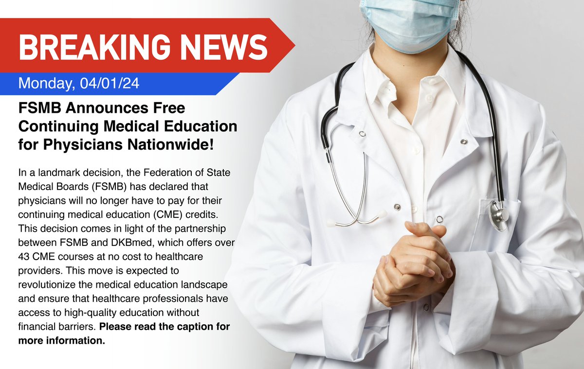 🚨 It is also important that you know it’s April Fools!! 🤪 (but all our CME is free, that’s no joke). hashtag#HealthCare hashtag#CME hashtag#FreeCME hashtag#MedicalEducation hashtag#MedicalNews hashtag#HealthNews hashtag#CMEcredits hashtag#ContinuingEducation