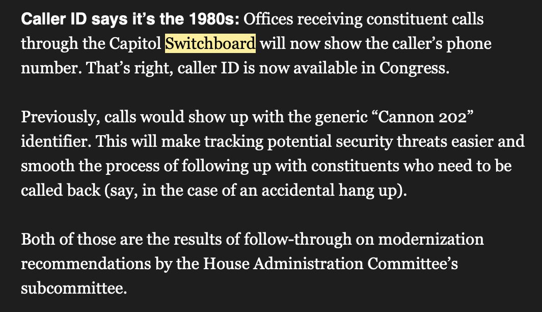 ICYMI on Feb 26 Politico's Inside Congress newsletter had what others are reporting today: Changes to the Capitol Hill switchboard that are supposed to make it easier to track threatening calls & follow up with constituents. politico.com/newsletters/in…