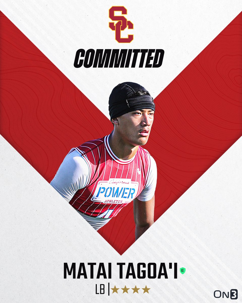 🚨BREAKING🚨 4-star LB Matai Tagoa'i has committed to USC✌️ More from @ChadSimmons_: on3.com/college/usc-tr…