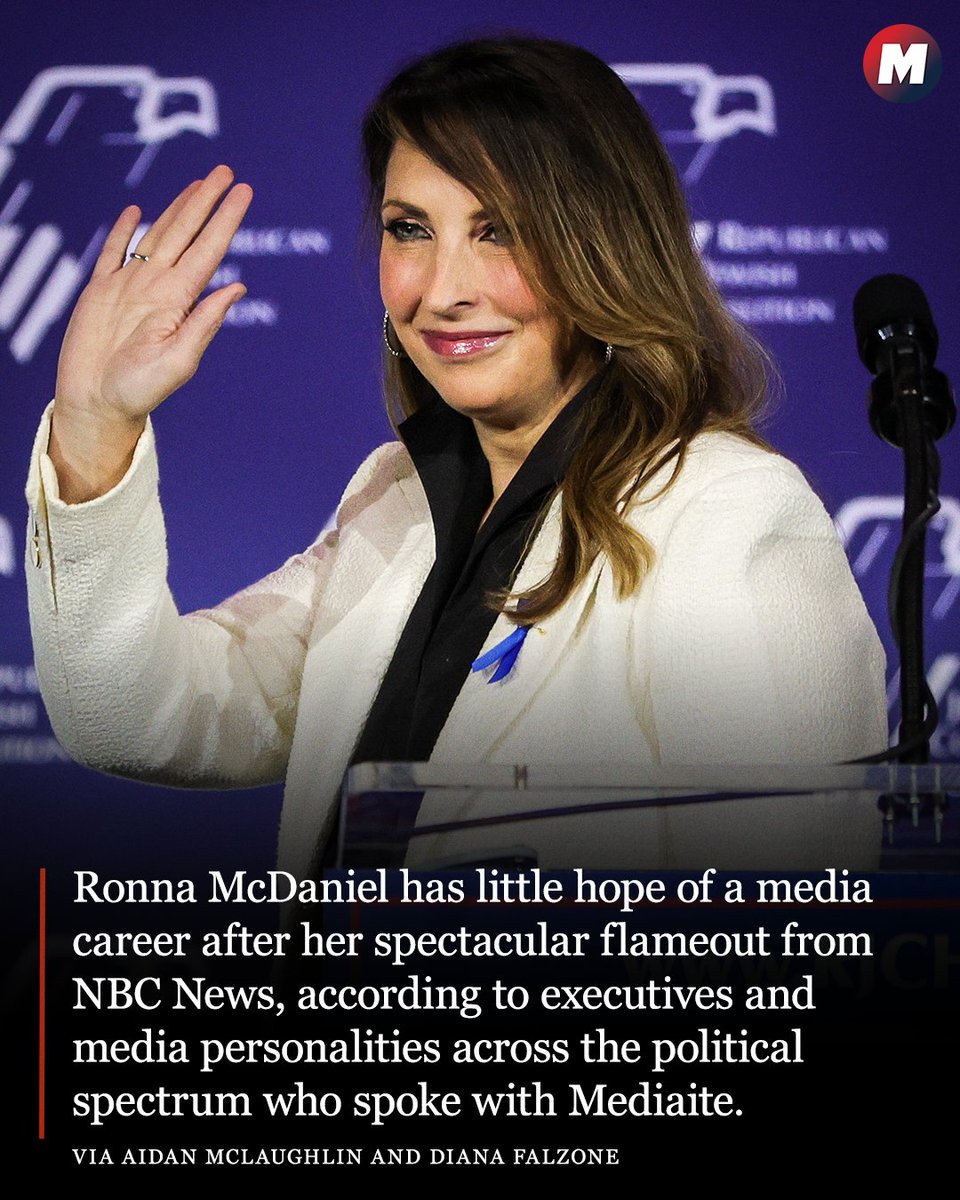 Does Ronna McDaniel have a future in TV news after her ouster from NBC News? Industry insiders are skeptical. | via @AidanMcLaughlin and @DianaFalzone FULL STORY 🔗 ow.ly/9Of150R61xa