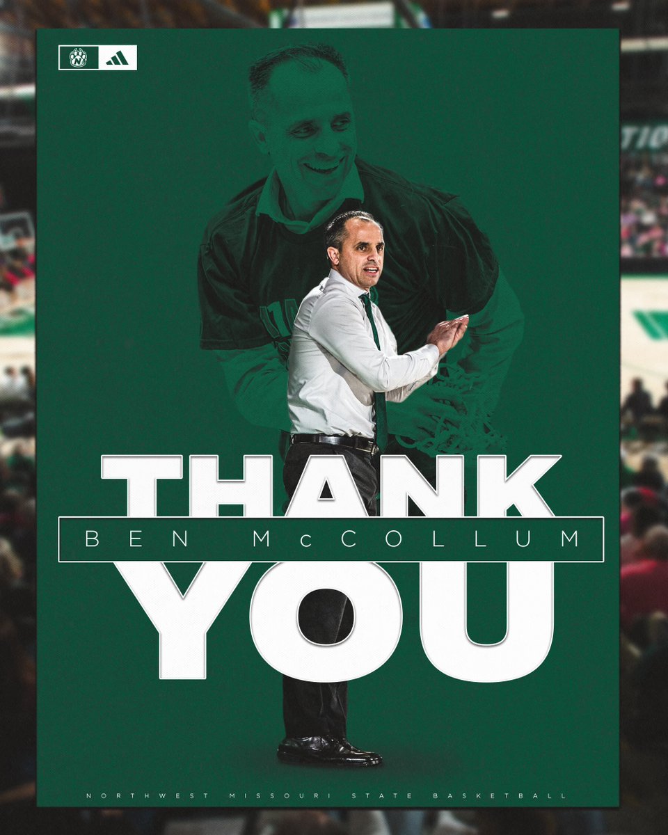 𝐓𝐡𝐚𝐧𝐤 𝐲𝐨𝐮, 𝐂𝐨𝐚𝐜𝐡 𝐌𝐜𝐂𝐨𝐥𝐥𝐮𝐦. 'We are so lucky as an athletics department, and University as a whole, to have someone like Coach Mac lead our basketball program for the last 15 years.' — Northwest athletic director Andy Peterson #OABAAB ||| @NWBearcatMBB