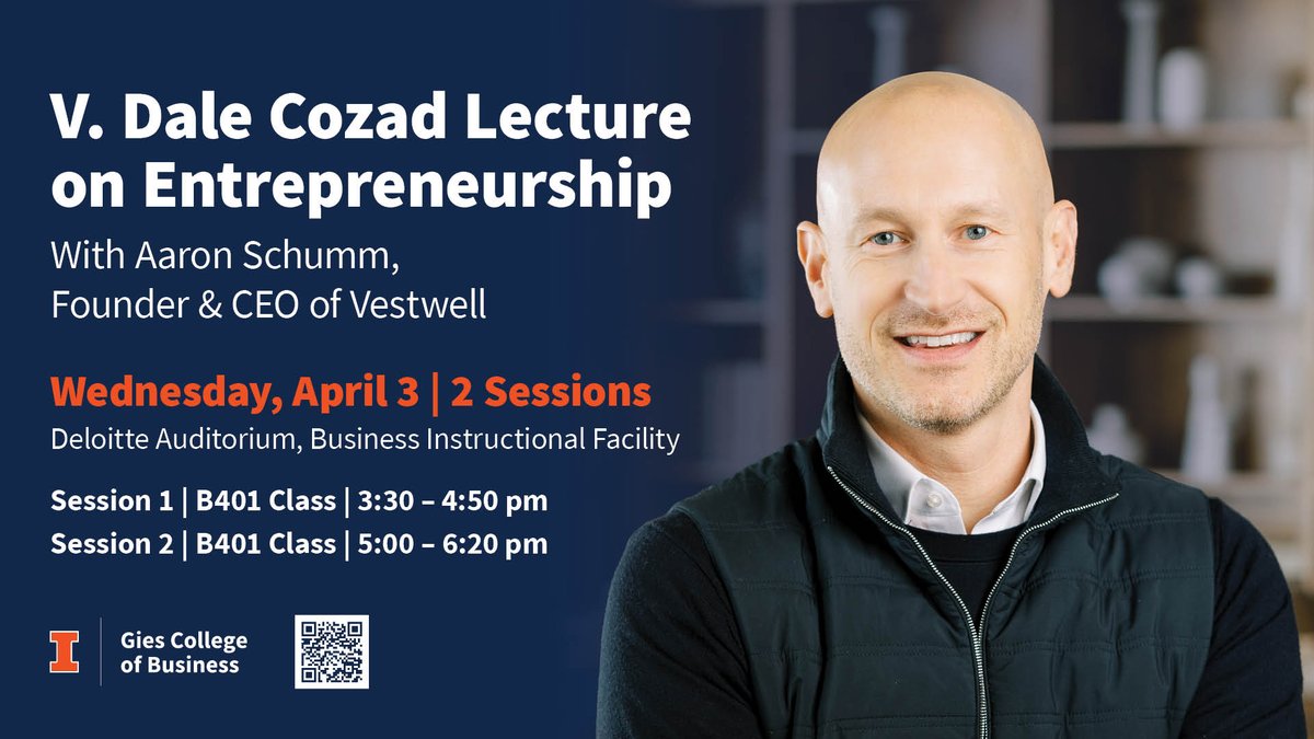 Vestwell’s @AaronSchumm will be speaking this Wednesday at @giesbusiness. Aaron will share his insights from over 20 years as a successful entrepreneur, including leading Vestwell and rapidly reshaping a 40+-year-old industry. forms.illinois.edu/sec/398047890