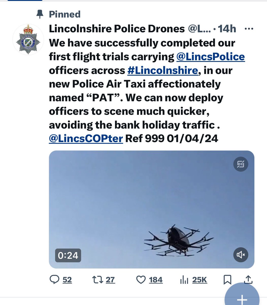 A massive thanks to all our followers for the interaction on the #AprilFoolsDay2024 post. To keep it professional & allow the channel to focus on the transparency of our Police #drone use, searching for missing people & denying criminals, the post is now deleted. 🙏 all.