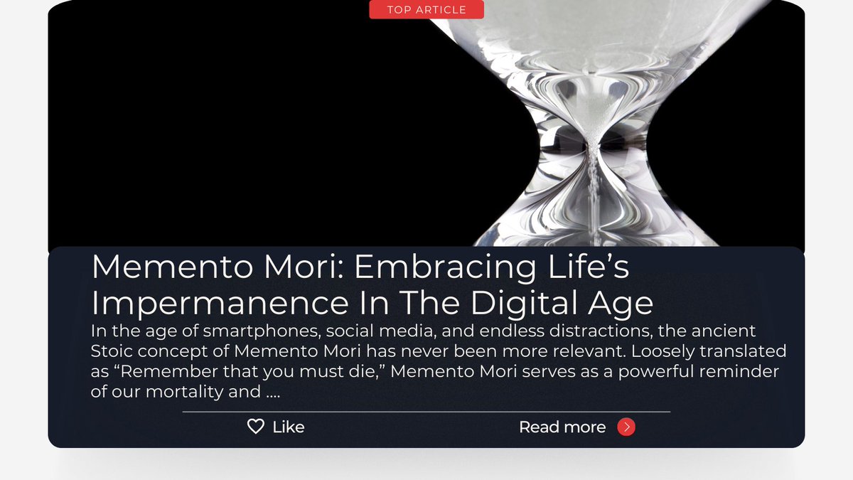 Embrace life’s impermanence, and let it guide you to a more mindful and intentional existence in the digital era. mindfulstoic.net/memento-mori-e…