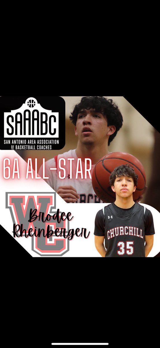 Grateful to be selected to the SAAABC 6A All-Star game. I will play at OLLU Sunday April 14th, at 6pm!