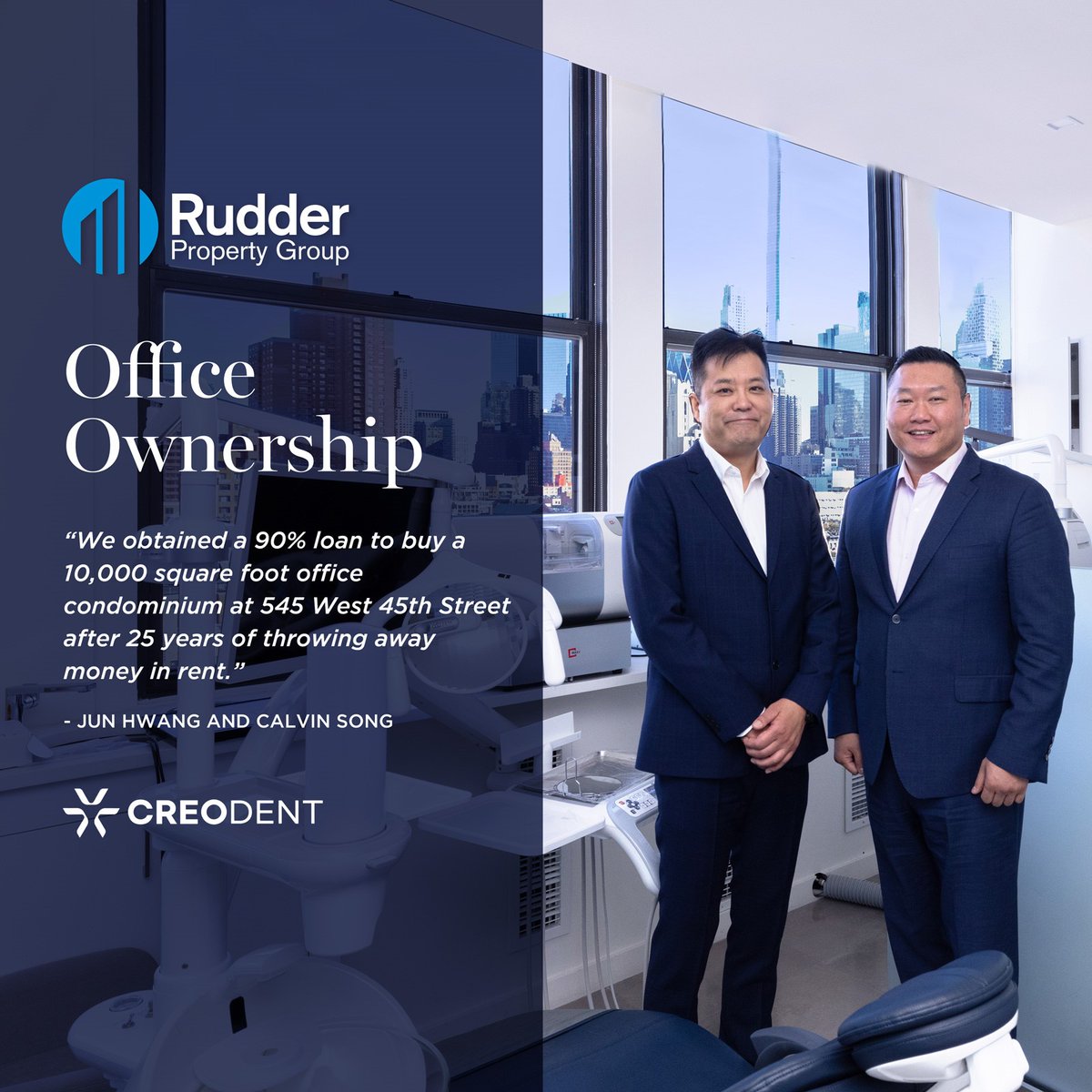 RudderPG's tweet photo. The Office Condo Owner Profile: @creodentNY 

To learn more about the benefits of office condominium ownership, please visit https://t.co/0jKRPWzduE https://t.co/AJMAPD9QZ8