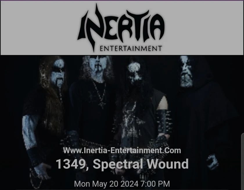 REMINDER: AURAL HELLFIRE ARRIVES IN TORONTO ON MAY 20TH. @1349official will bring AURAL HELLFIRE to @leespalace on Monday, May 20th, along with @spectral.wound, @asm_eternal, and @spirit.possession. Presented by @inertia_entertainment. Tickets: ticketweb.ca/event/1349-spe…