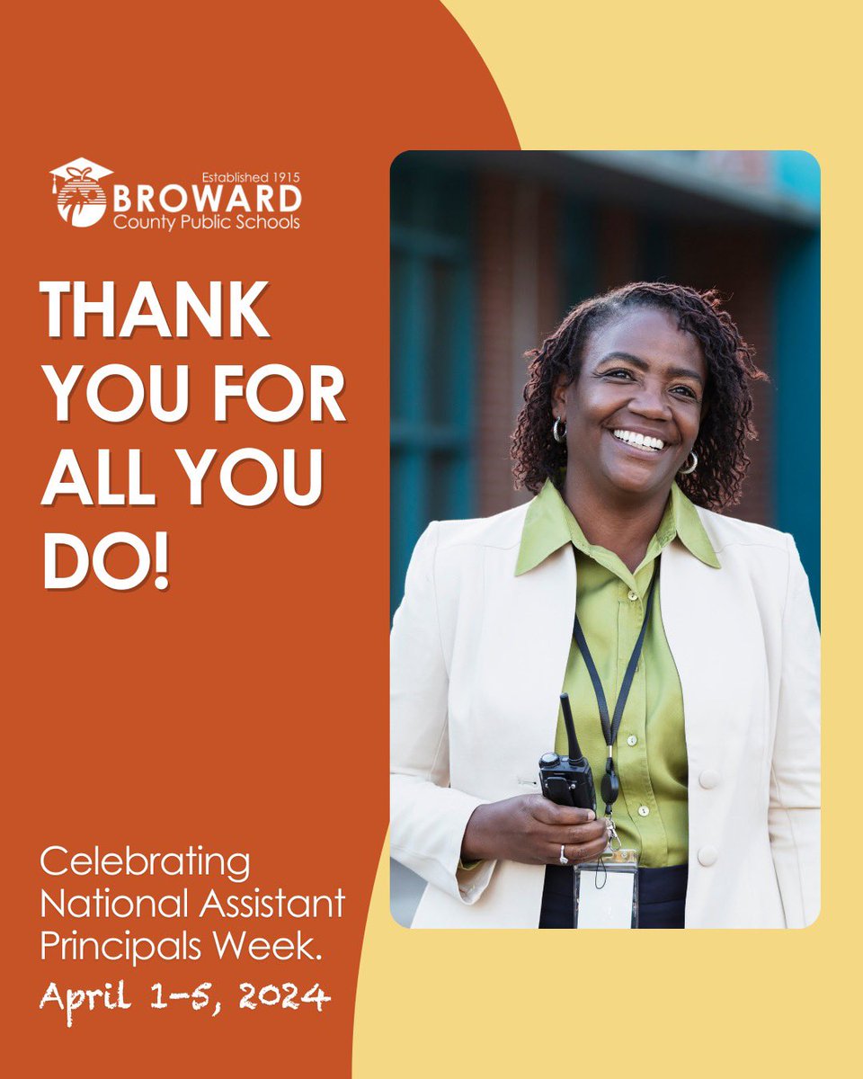 🌟 This National Assistant Principals Week, we spotlight the incredible assistant principals at BCPS. Your dedication, leadership, and unwavering support mold our future leaders and create a nurturing environment for students and teachers. 📚Thank you for everything you do!